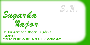 sugarka major business card